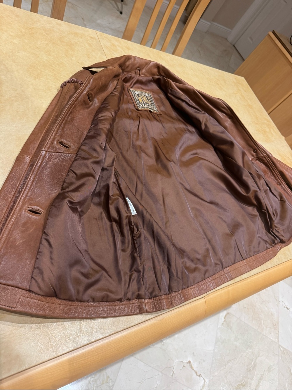 PRICE DROP: VTG, NW/OT,AUTHENTIC WINLET 1969, lined Cognac LAMBSKIN LEATHER JT,S - Picture 7 of 8